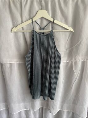 Soprano Y2K Ribbed Velvet Tank Top
